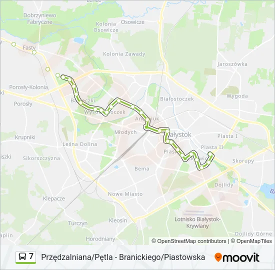 Автобус 7: карта маршрута