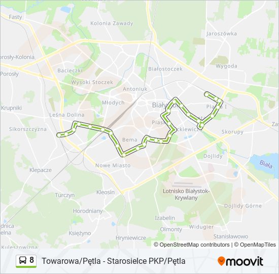 8 bus Line Map