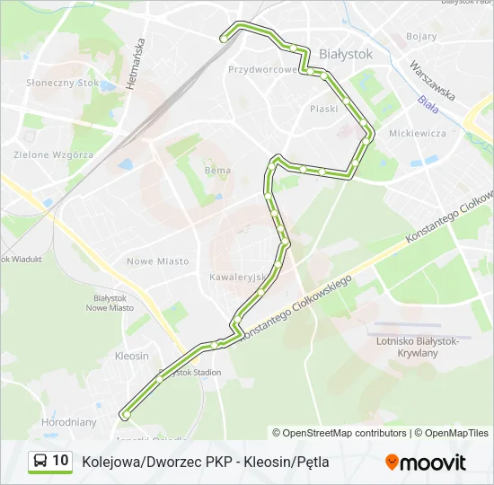 Автобус 10: карта маршрута