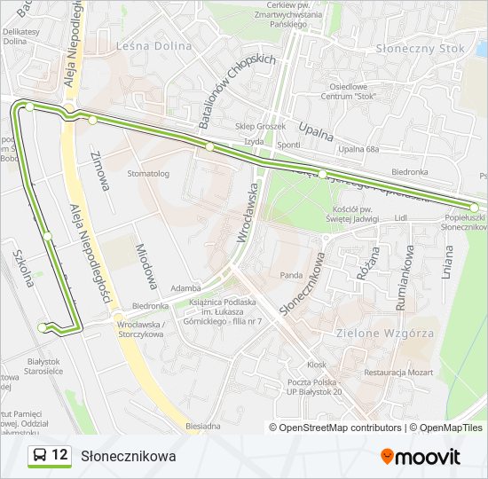 12 bus Line Map