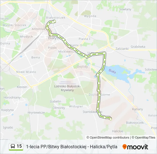 Автобус 15: карта маршрута