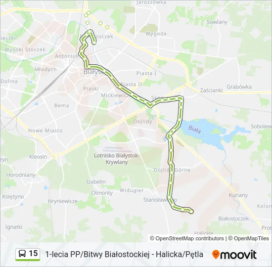 Автобус 15: карта маршрута