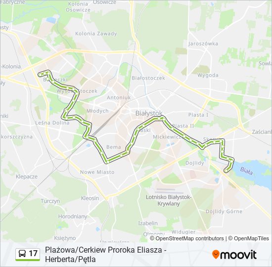 17 bus Line Map