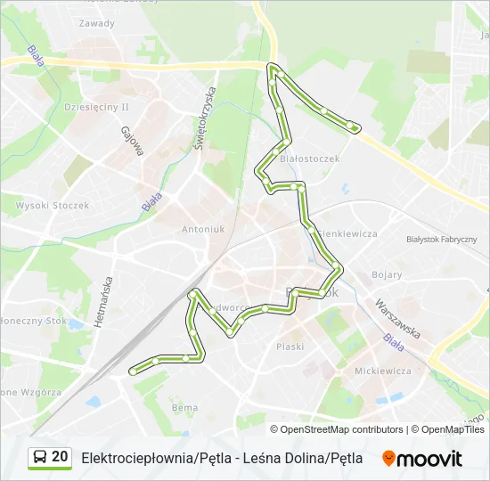 20 Bus Line Map