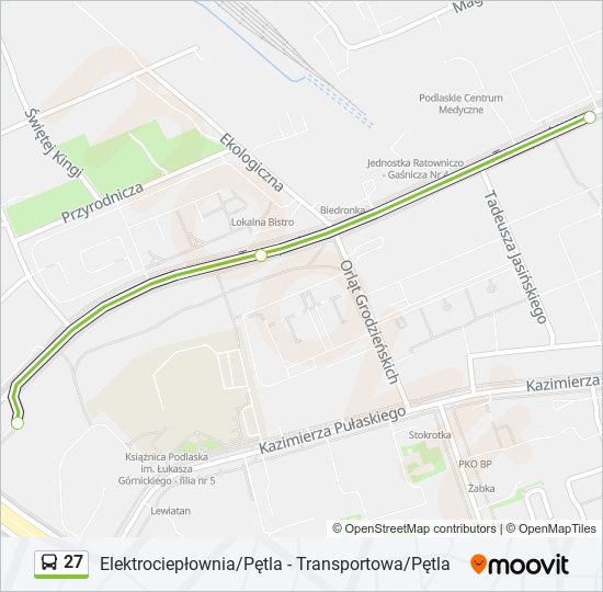 27 bus Line Map