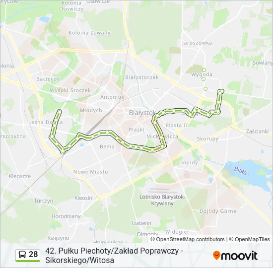 28 Bus Line Map