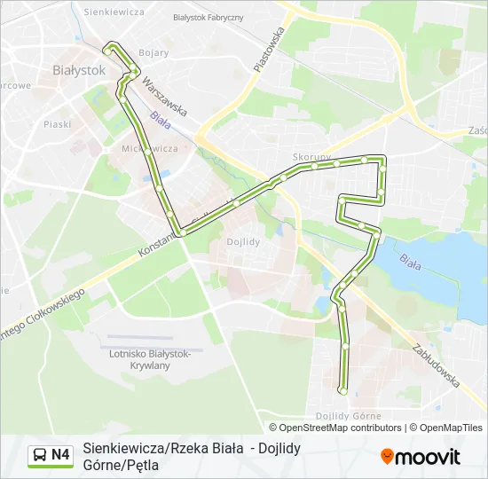 N4 Bus Line Map
