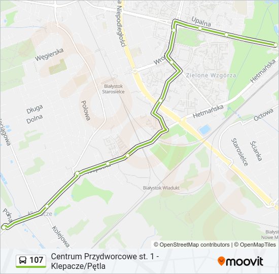 107 bus Line Map