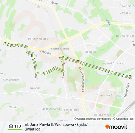 113 Bus Line Map