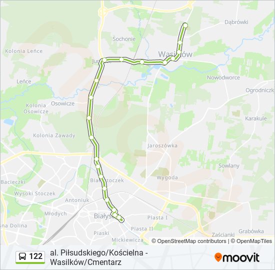 122 bus Line Map