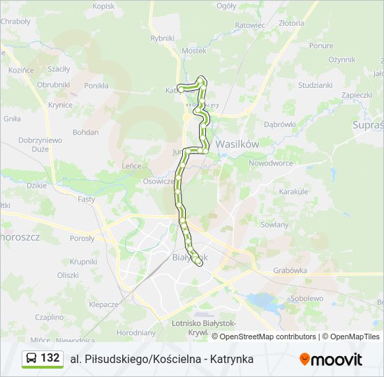 132 bus Line Map