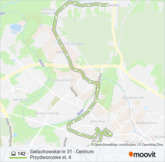 142 bus Line Map