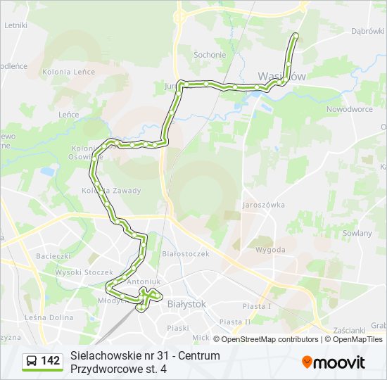 142 bus Line Map