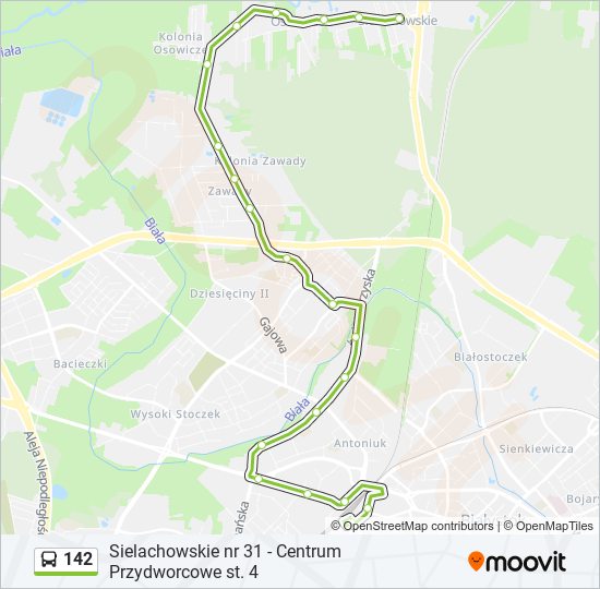 142 bus Line Map