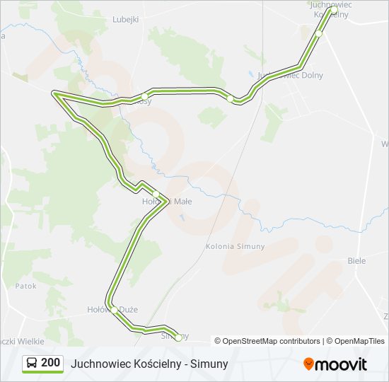 200 bus Line Map