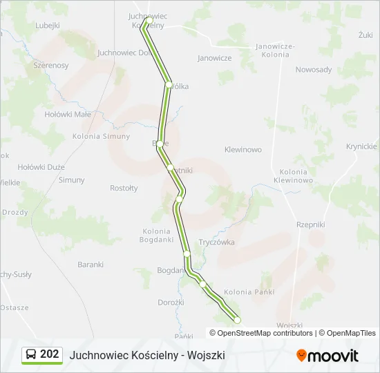 202 Bus Line Map