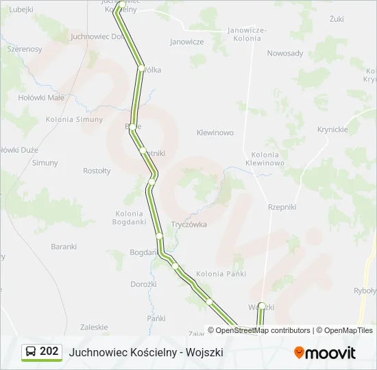 202 Bus Line Map