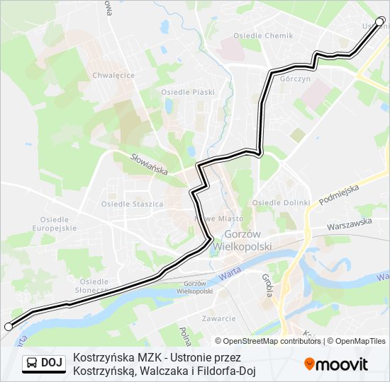 DOJ bus Line Map