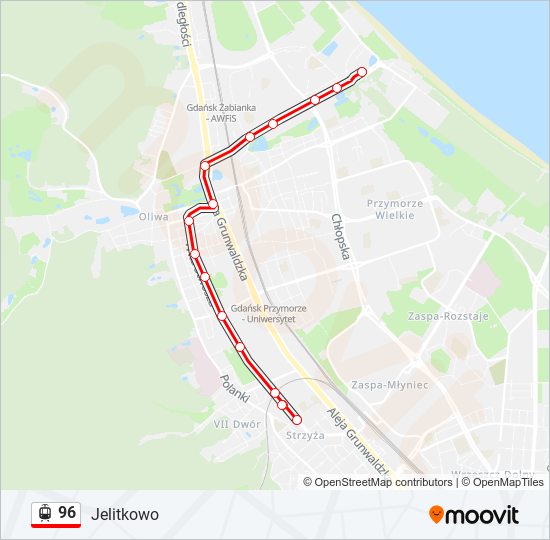 96 light rail Line Map