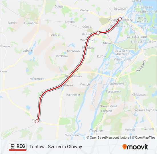 REG train Line Map