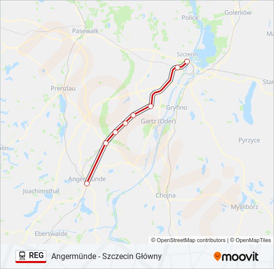 REG train Line Map