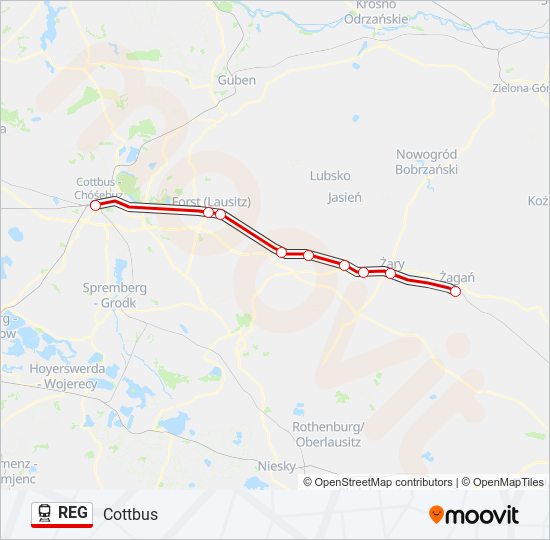 REG train Line Map