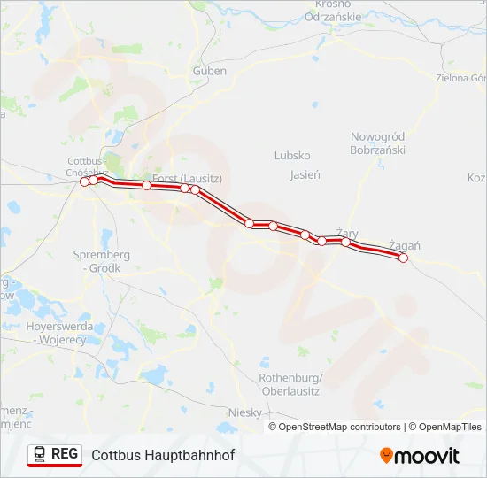 REG Train Line Map