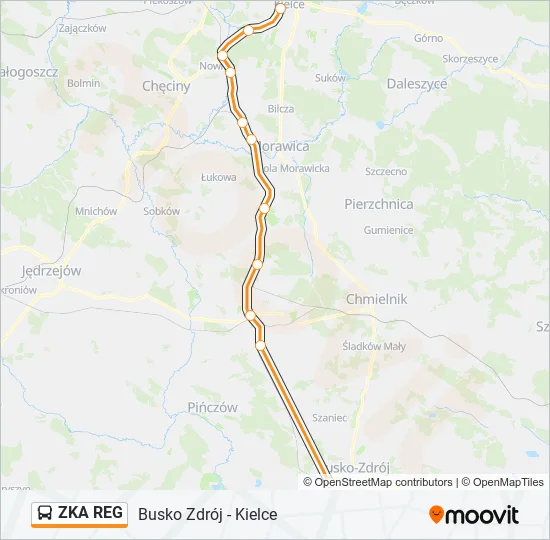 Автобус ZKA REG: карта маршрута
