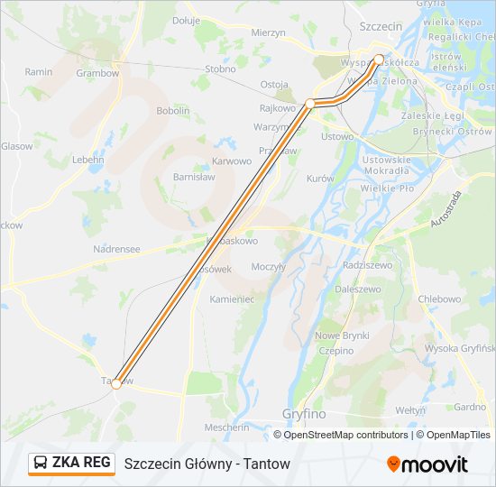 Автобус ZKA REG: карта маршрута