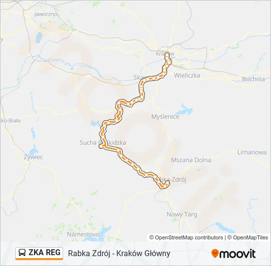 Автобус ZKA REG: карта маршрута