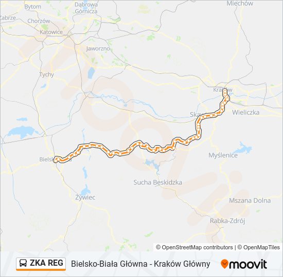 ZKA REG bus Line Map