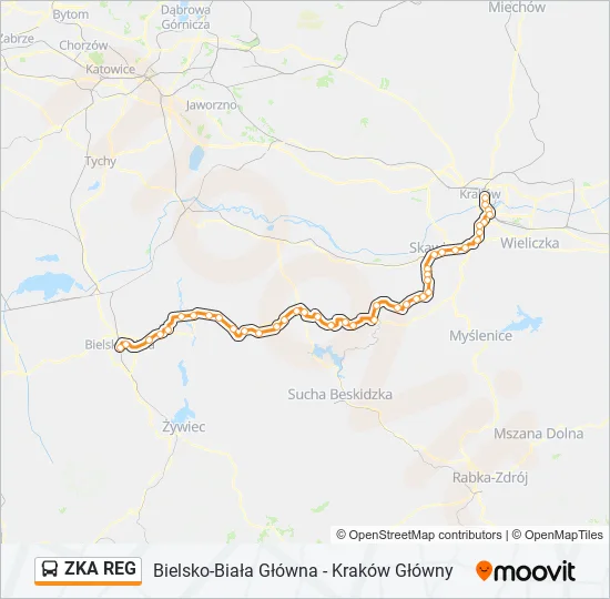 Автобус ZKA REG: карта маршрута
