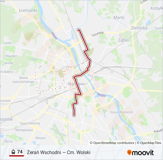 74 light rail Line Map