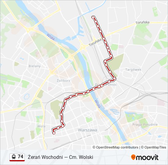 74 light rail Line Map