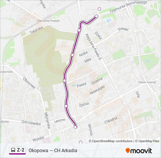 Z-2 Bus Line Map