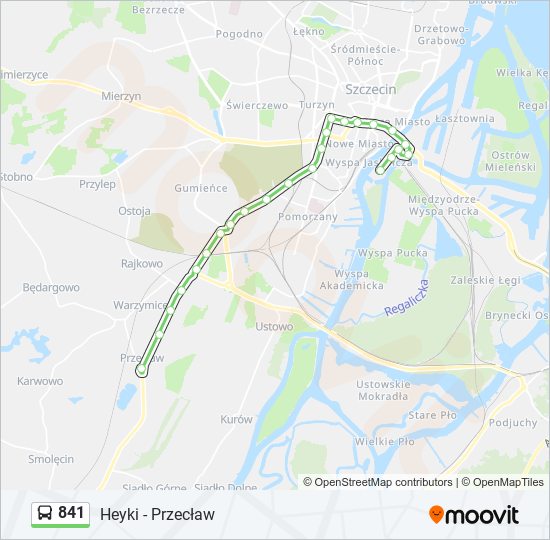 841 bus Line Map