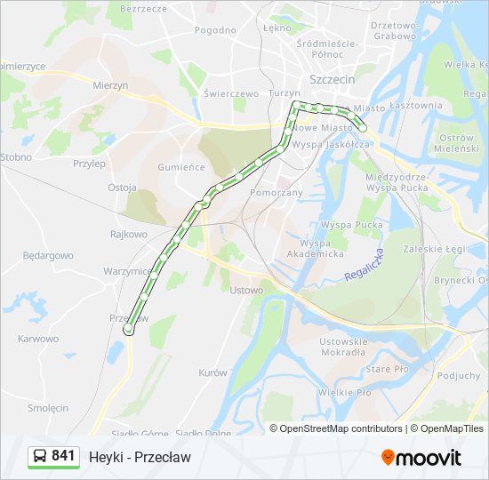 841 bus Line Map