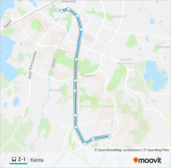 Z-1 Bus Line Map