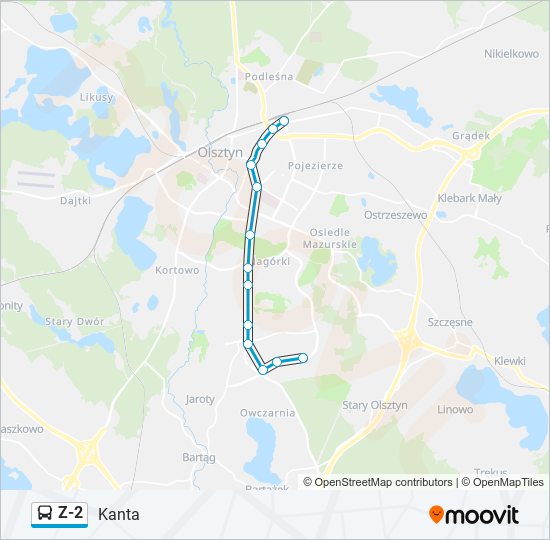 Z-2 bus Line Map