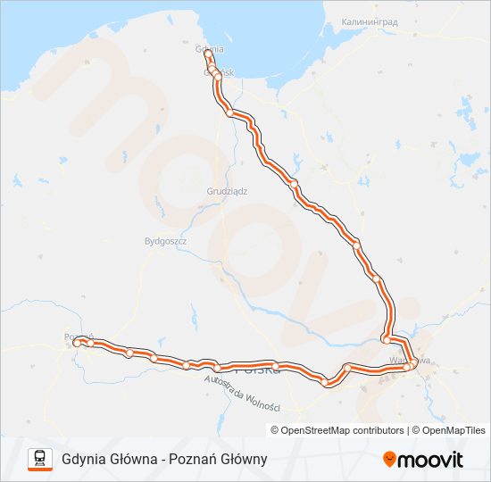 IC 57124 train Line Map