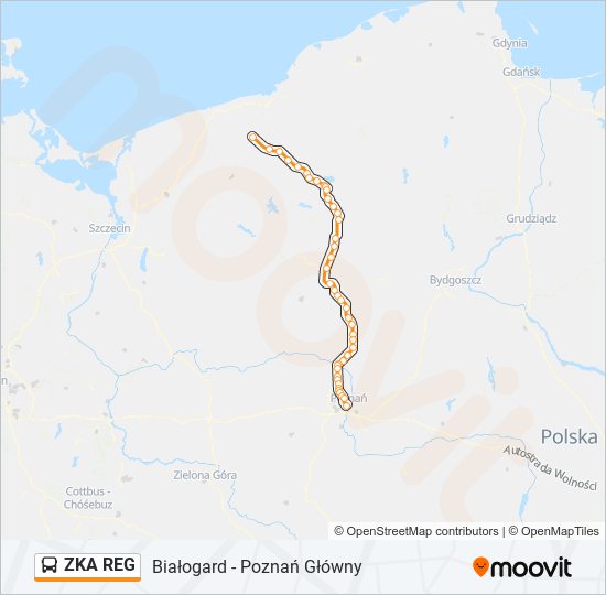 ZKA REG bus Line Map