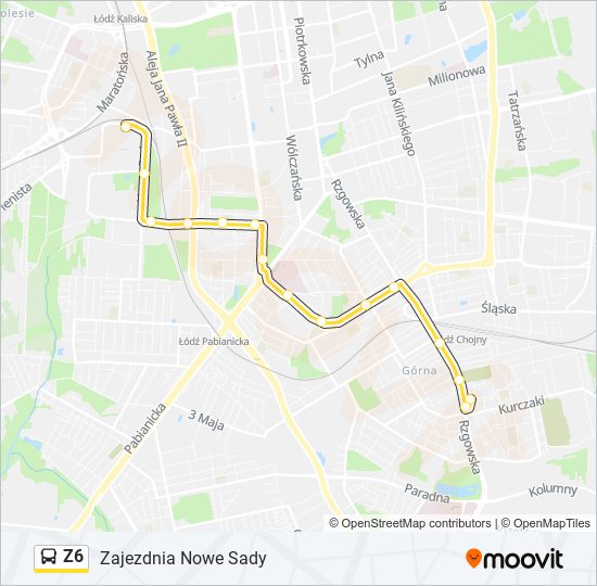 Z6 bus Line Map