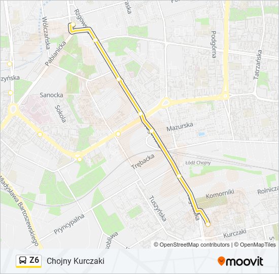 Z6 bus Line Map