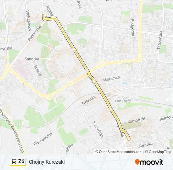 Z6 Bus Line Map