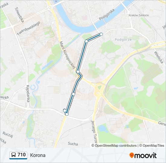 710 Bus Line Map