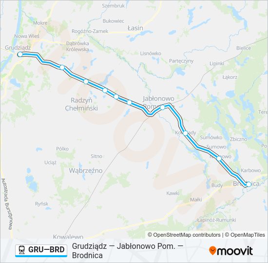 GRU—BRD train Line Map