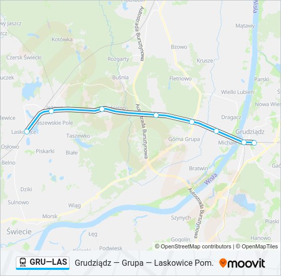 GRU—LAS train Line Map