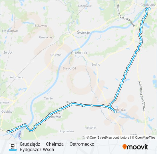 GRU—BDW VIA CHE train Line Map