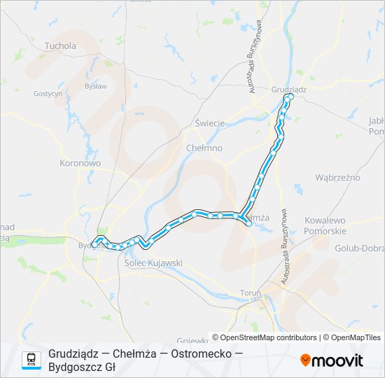 GRU—BGD VIA CHE train Line Map