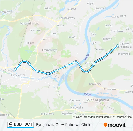 BGD—DCH Train Line Map